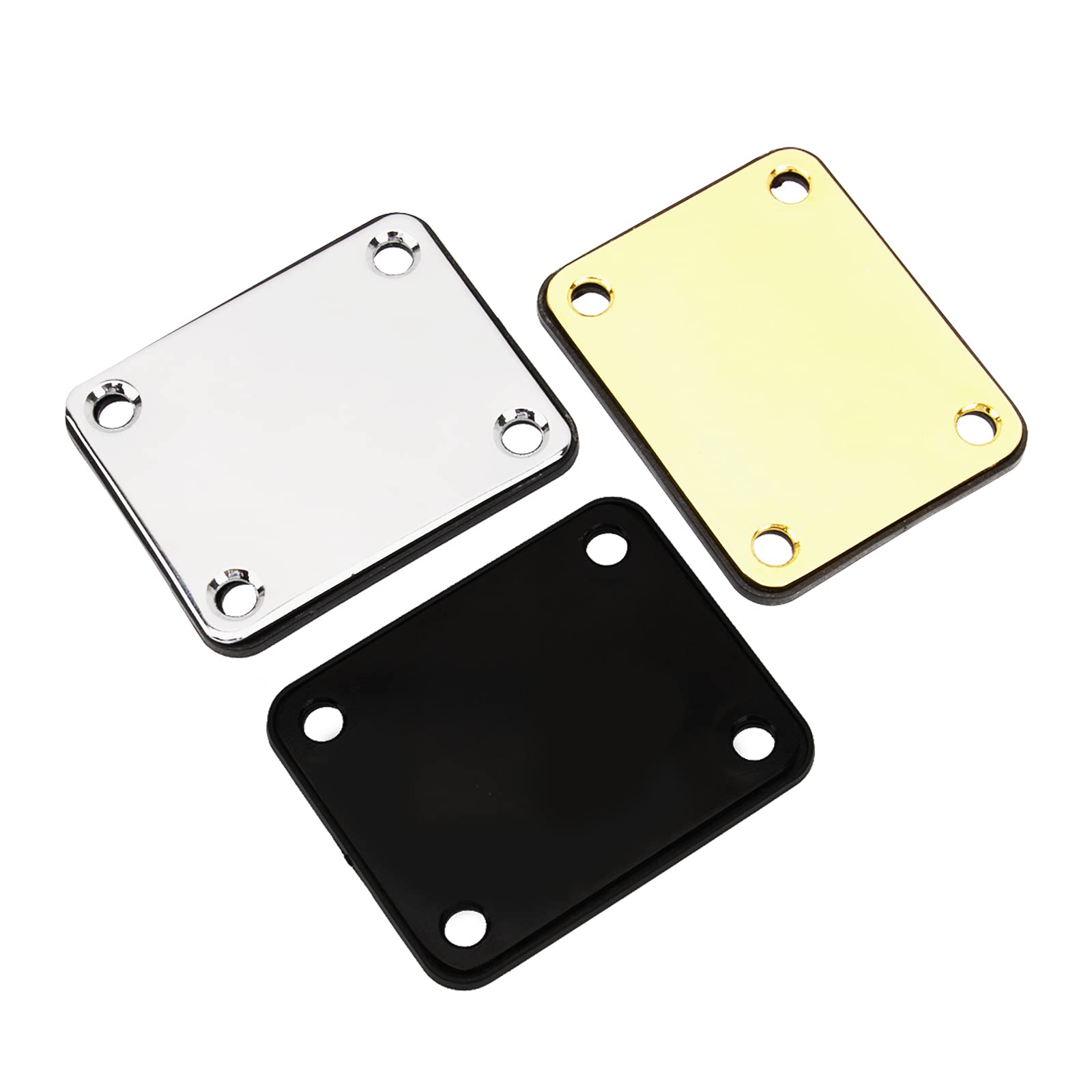 Amazon.co.jp: Yootones 3個 4穴メタルギターネックプレート Squier