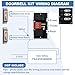 Saillong Wired Doorbell Chime Kit with 2 Lighted Metal Push Buttons, 16V 10VA 2 Sounds Front and Rear Door Chime Kit for Home Wall Inside, Compatible with Most Brand Doorbells, Silver (Hill Style)