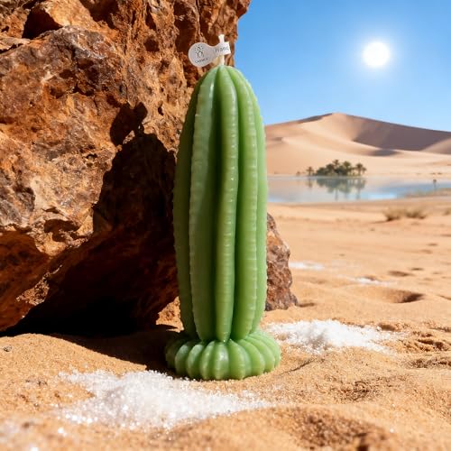 Cactus Shaped Scented Candle Green Prickly Pear Soy Wax Decorative Candle with Floral Fragrance Desert Theme Gift for Plant Lovers Home Decor & Relaxation Moments
