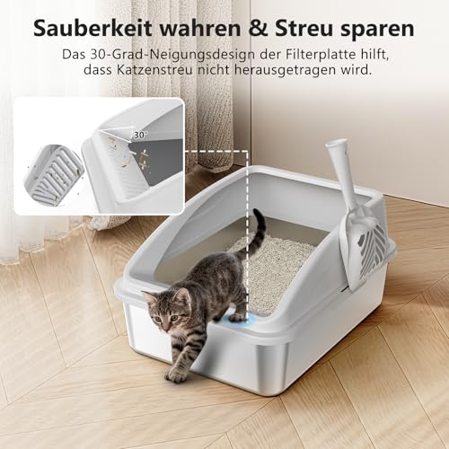 Bac à litière pour chat compact et ouvert pour petits espaces - 3