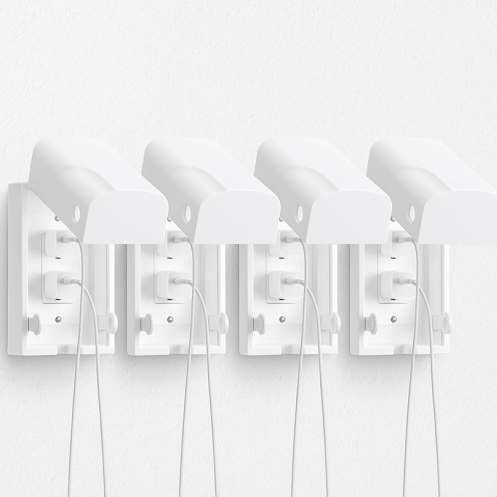 Photo 1 of Bates- Baby Safety Outlet Cover Box, 4 Pack, White, Outlet Covers Baby Proofing, Plug Covers for Electrical Outlets
