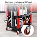 Rolling Utility Detailing Tool Cart, 3 Tier Car Wash Trolley With Side Hanging Plate & Hooks, Mobile Cart for Mechanics & Detailers During Repairs and Waxing