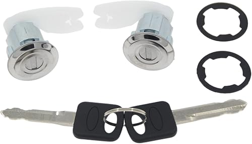 Juego de llaves de cilindro de cerradura de puerta delantera izquierda derecha para Ford F150 F250 F350 1992-1995 Pickup ZPZPHOM