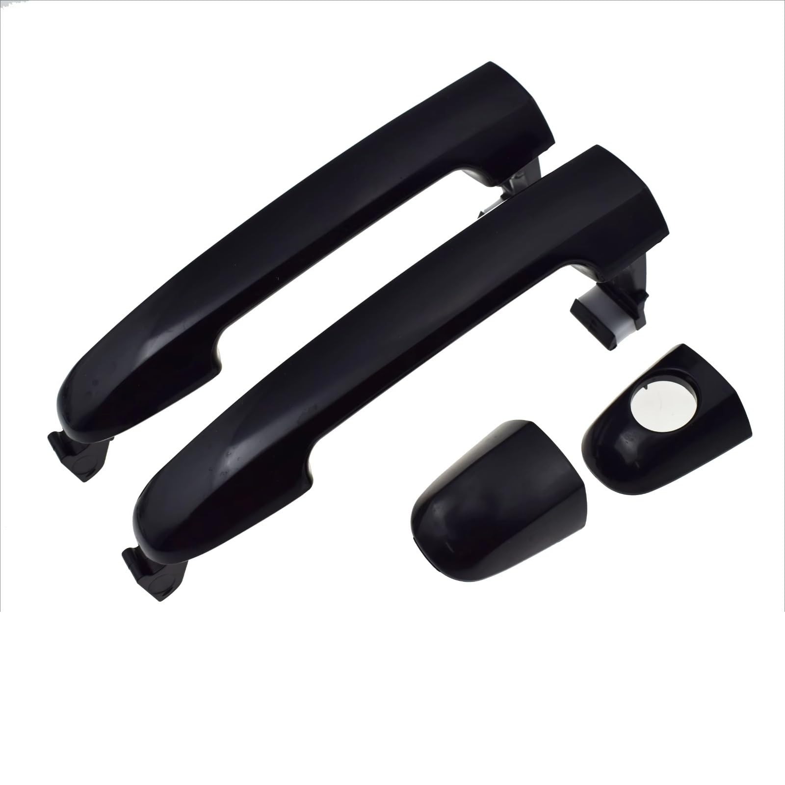 Iukmr Fl Fr Pair For Hyundai For Sonata 2006-2010 Outside Door Handle Front Left/Front Right/Rear Left/Rear Right Black Car Outer Door Handle(Fl Fr Pair)