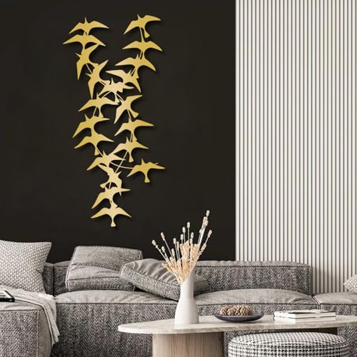 Décoration murale en métal salon et chambre au design oiseaux poétiques - 7