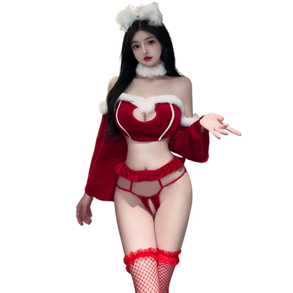Amazon.co.jp: [RPFLQ] クリスマス コスチューム 胸あき 穴あき 胸元