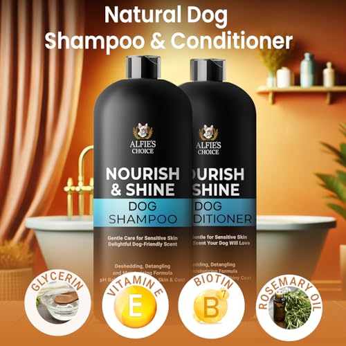 Dog-Shampoo-and-Conditioner-Set-for-Allergies-Itching-Daily-Use-Itchy-Skin-Relief-Odor-Control-with-Lavender-Rosemary-Oils-for-Calming-Safe-for-Sensitive-Skin-All-Dogs-16-fl-oz-x-2 Dog Shampoo and Conditioner Set for Allergies Itching Daily Use Itchy Skin Relief Odor Control with Lavender Rosemary Oils for Calming Safe for Sensitive Skin All Dogs 16 fl oz x 2
