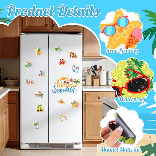 15 imanes decorativos de verano para puertas miniatura 2