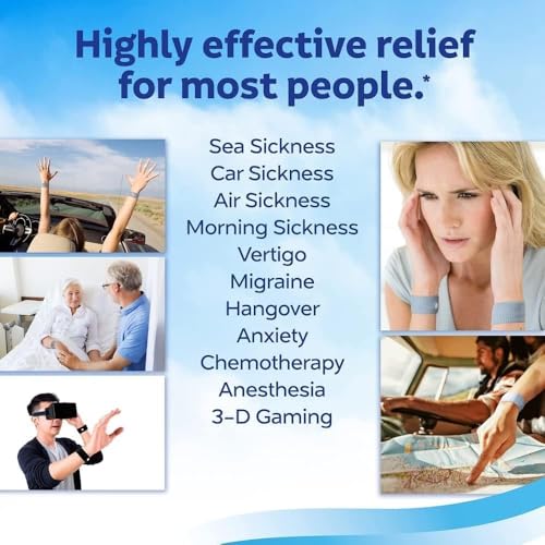 Image of Anti-Nausea Wristband for Anxiety, Travel, Sea, Car, Air Sickness Reliefs Handband with Pair (Pack of-2)