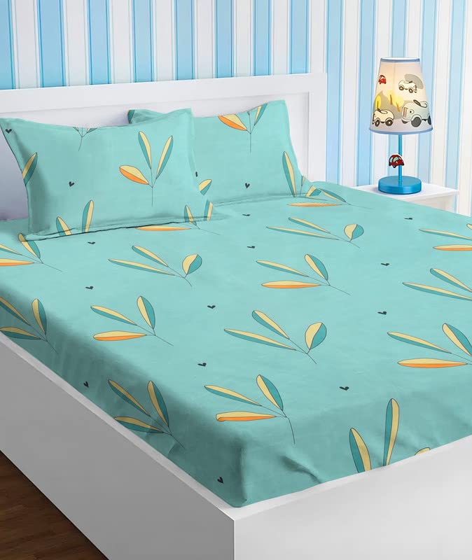 BSB HOME 100% Microfiber Flat Double Bedsheets with 2 Pillow Covers | Double Bed Breathable | Wrinklefree | Ultrasoft 200 TC Supersoft |90" x 90" or 228x228 cm, 7X7.5 Feet | Floral-Pastle Green (B0BVZMBB8F) Amazon Price History, Amazon Price Tracker