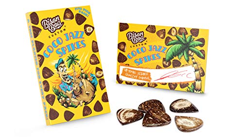 Bison Boa Lot de 5 médiators en noix de coco pour guitare - Les Beatles, Paul McCartney, John Lennon, RIngo Starr, George Harrison Bison Boa Lot de 5 médiators en noix de coco pour guitare