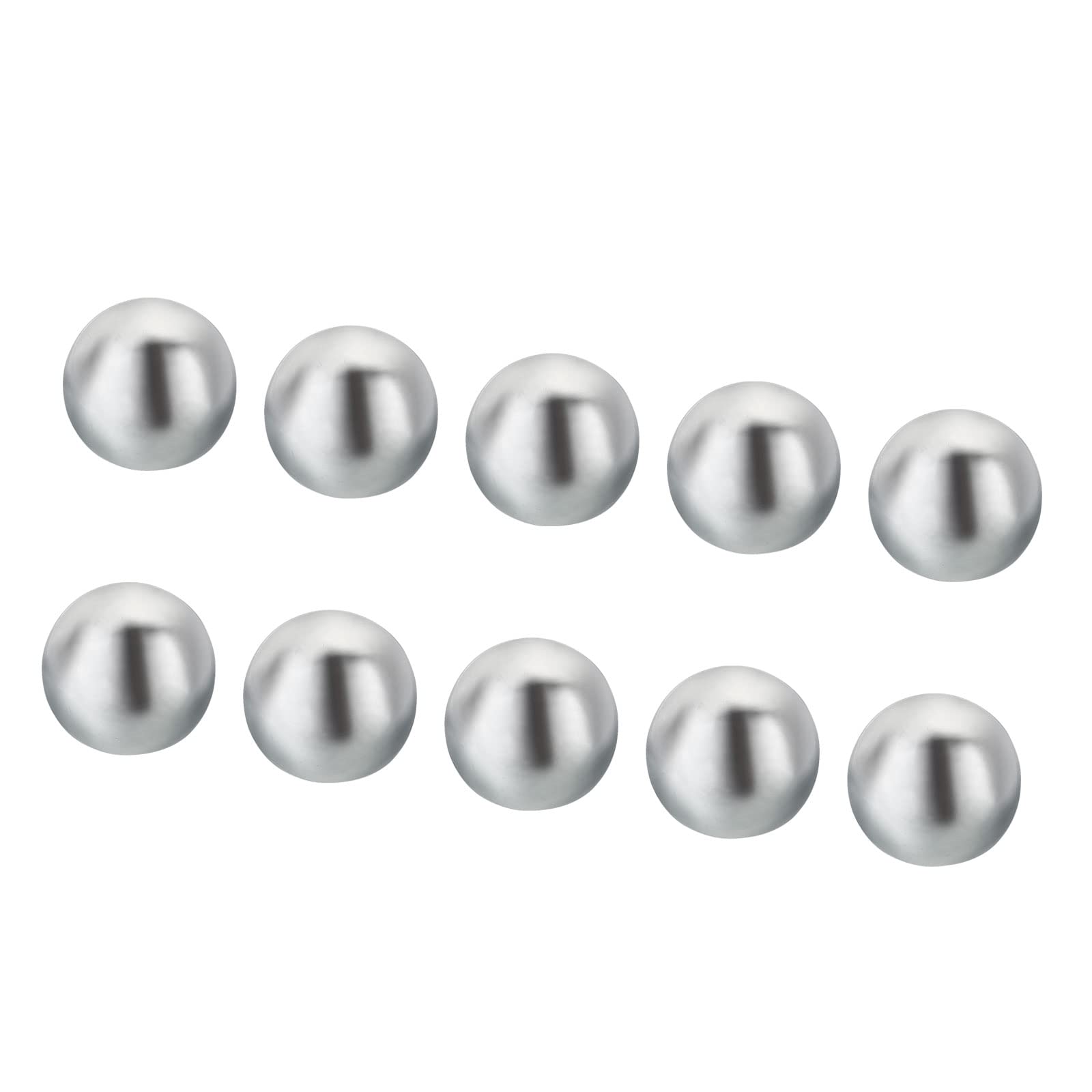 PATIKIL M4 Thread Cap Nuts Knob, 20 Pack Steel Ball Lamp Decoration Screw Caps Nut Cover for Furniture Lighting, Silver Tone