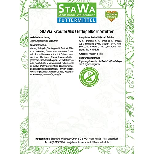 STAWA KräuterMix Geflügelkörnerfutter, ohne Gentechnik, ohne künstliche Konservierungs- und Farbstoffe, 25 kg – Bild 4