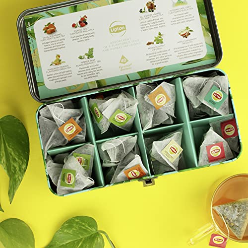 Lipton Thee Limited Edition Theedoos, het perfecte cadeau voor theeliefhebbers, leuk voor kerst - 40 zakjes - 1 tinnen… - Afbeelding 4