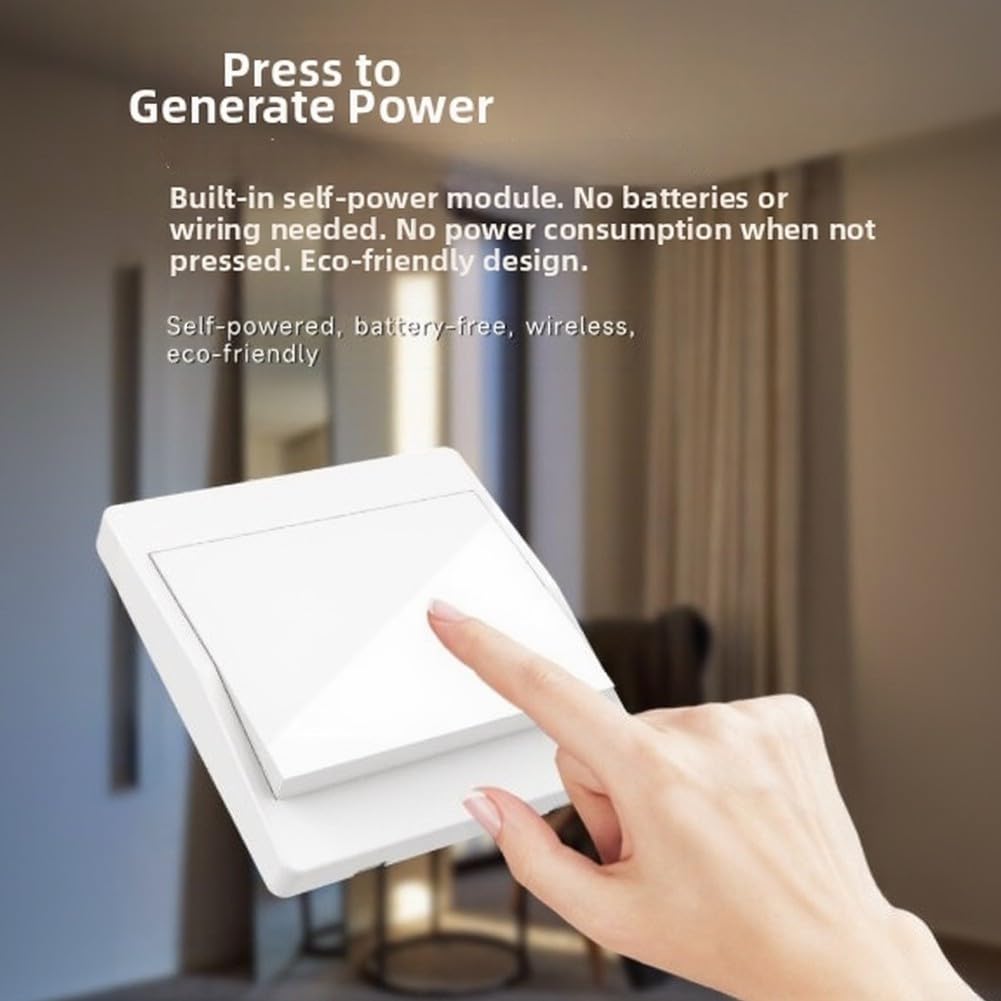 Interruptor para palanca Autoalimentado Sin Baterías Ni Cables(2V2)