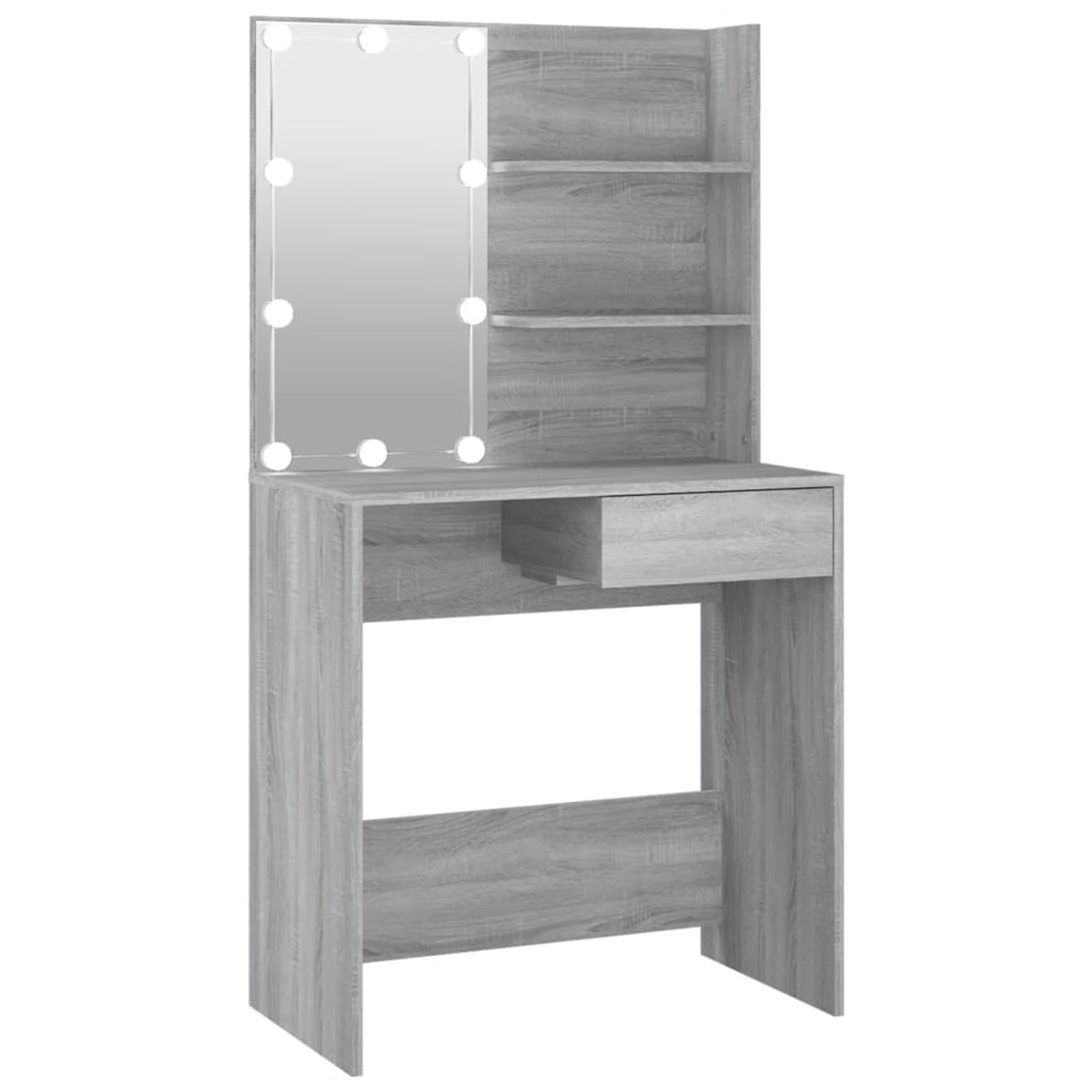 Gecheer Sonoma - Tavolo da toeletta a LED, 74,5 x 40 x 141 cm, per gli appassionati di bellezza