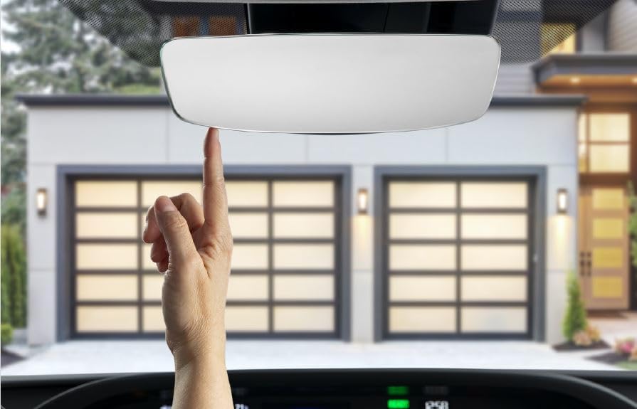 Toyota Frameless HomeLink Rearview Mirror, Battery-Operated, Garage Door Compatible