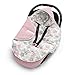 EliMeli Copertina per ovetto, coperta per seggiolino auto e passeggino, in tessuto a nido d'ape e cotone, con imbottitura, universale, ad esempio Maxi Cosi (rosa – Fiori)