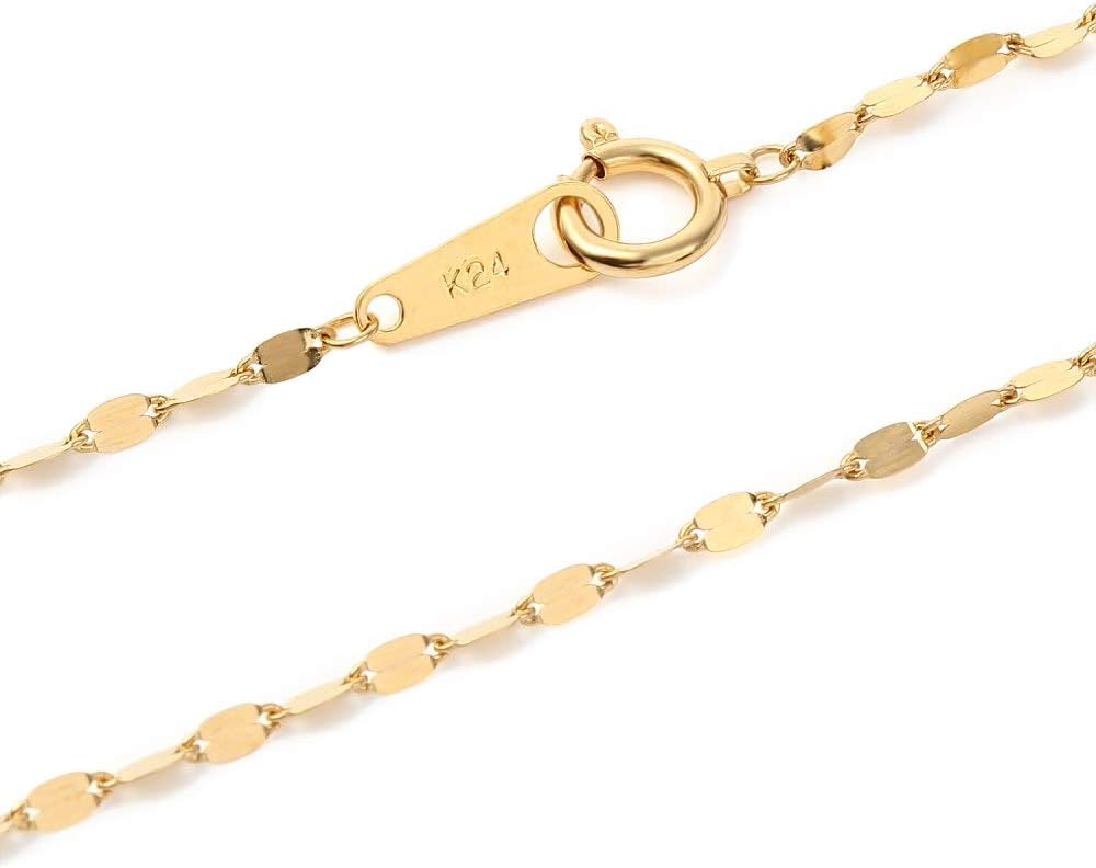 新品 K24ペタル チェーン純金 ネックレス 造幣局刻印 3箇所刻印 新品