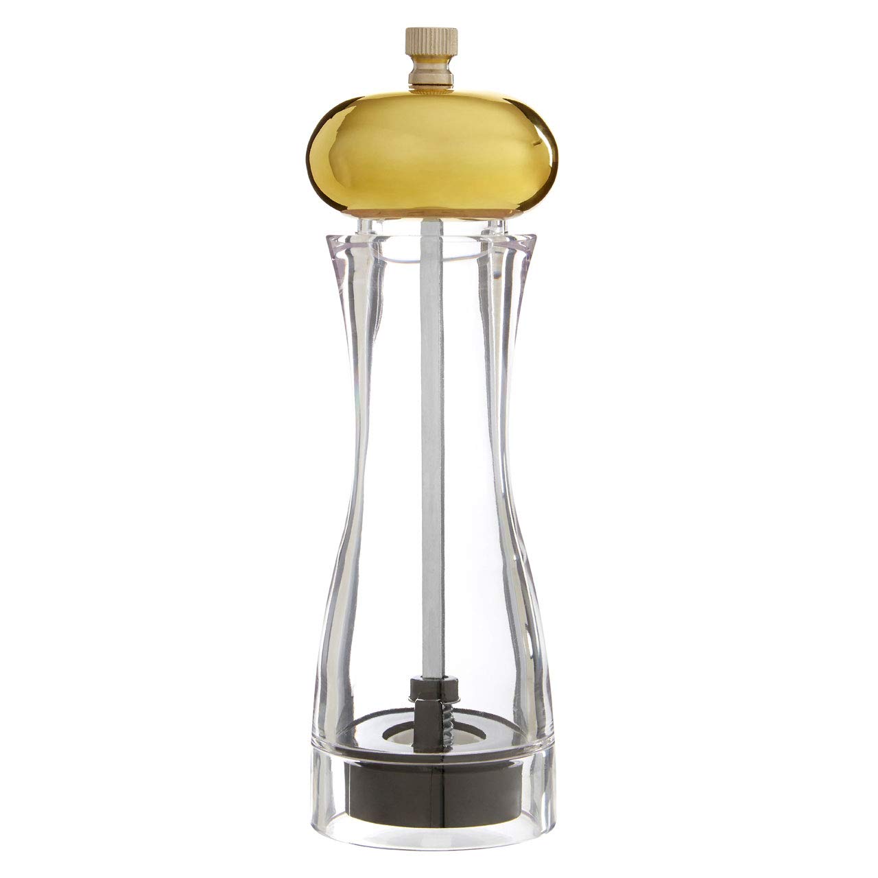 Premier Housewares Salt and Pepper Grinder, Ceramic, Metal - Gold, Small