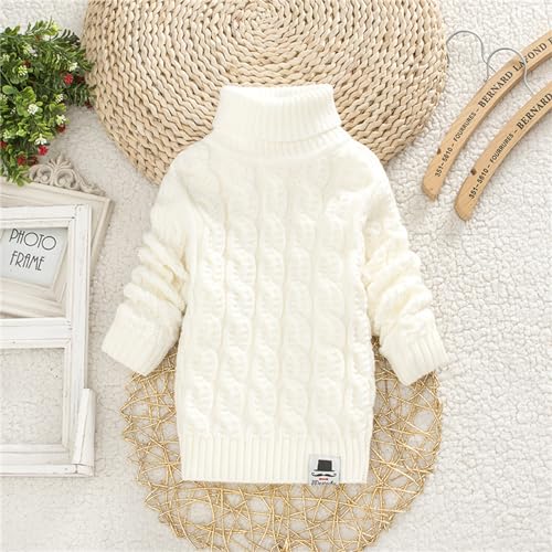 1-8 Years Baby Boys Girls Turtleneck Sweaters High Collar Twist Soft Children's Keep Warm Sweater2