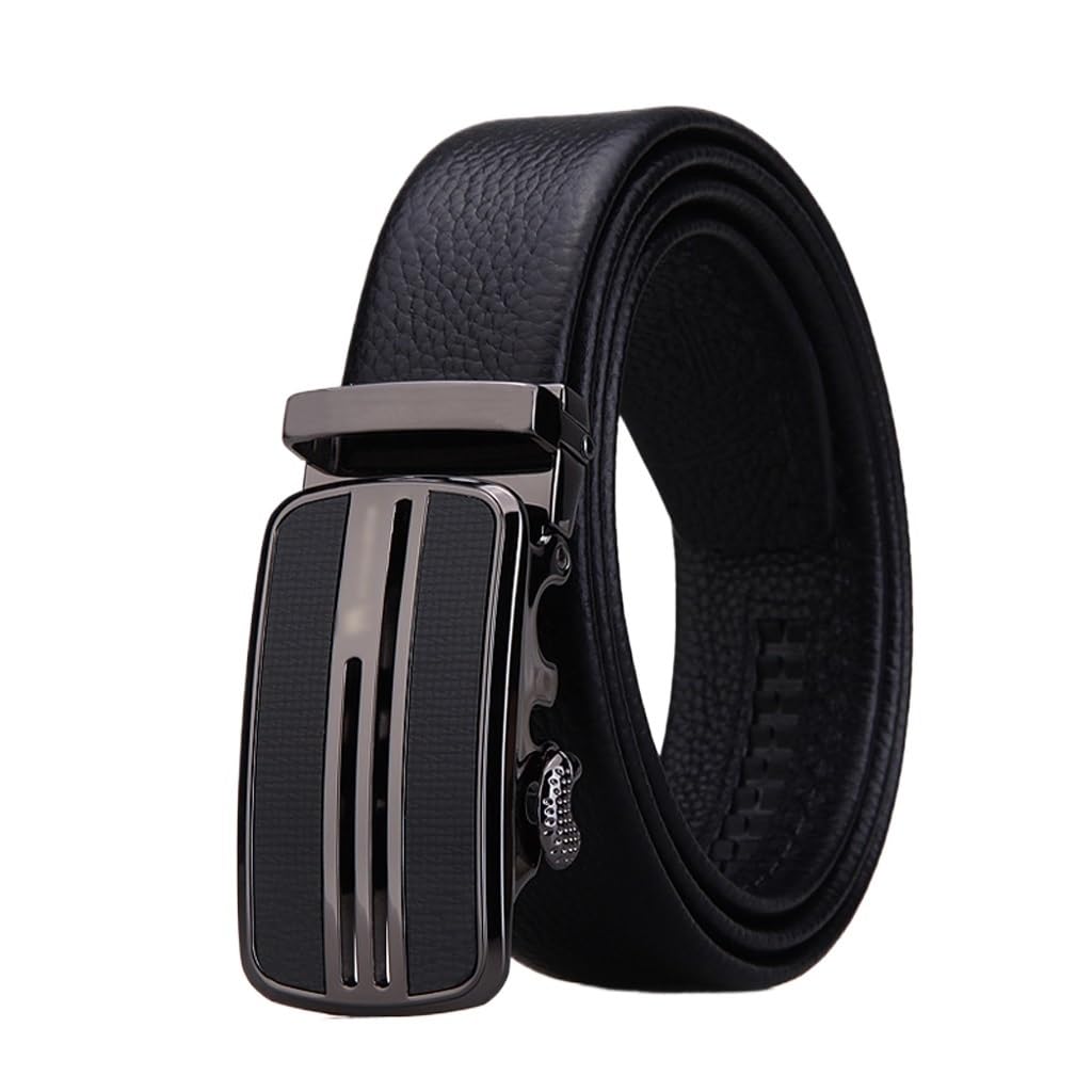 Mens Belt Genuine Leather Automatic Buckle 115cm
