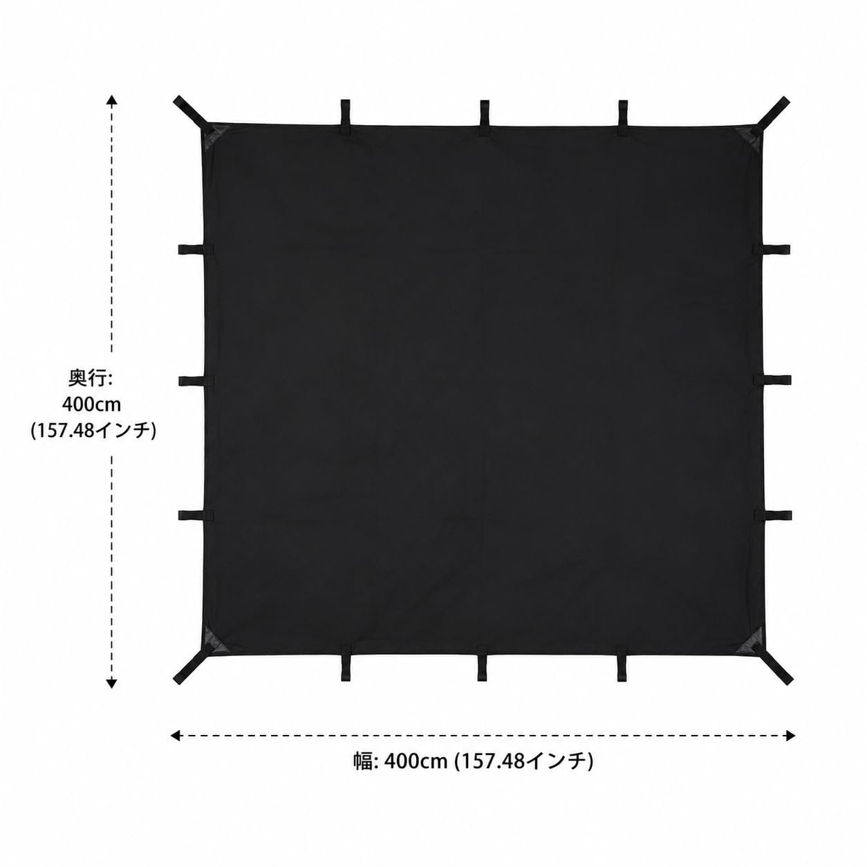 Tejido Exterior 3m x 5m, Tarp Rectangular Oxford 210D/400D con 16 Puntos Anclaje, para Camping y bushcraft