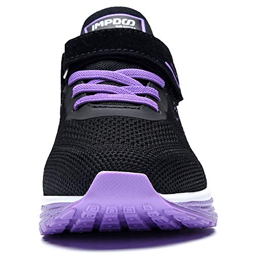 Romensi Air Athletic Running Shoes For Boys Girls Lightweight Breathable Tennis Sports Kids Sneakers(Blackpurple Little Kids Size 2.5) #TOP4