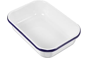 Kichvoe Enamel Baking Pan: Enamelware Multi-Use Baking Pan