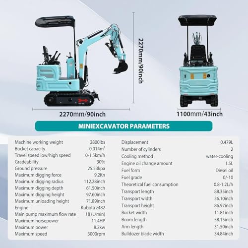 Kubota mini excavator machine