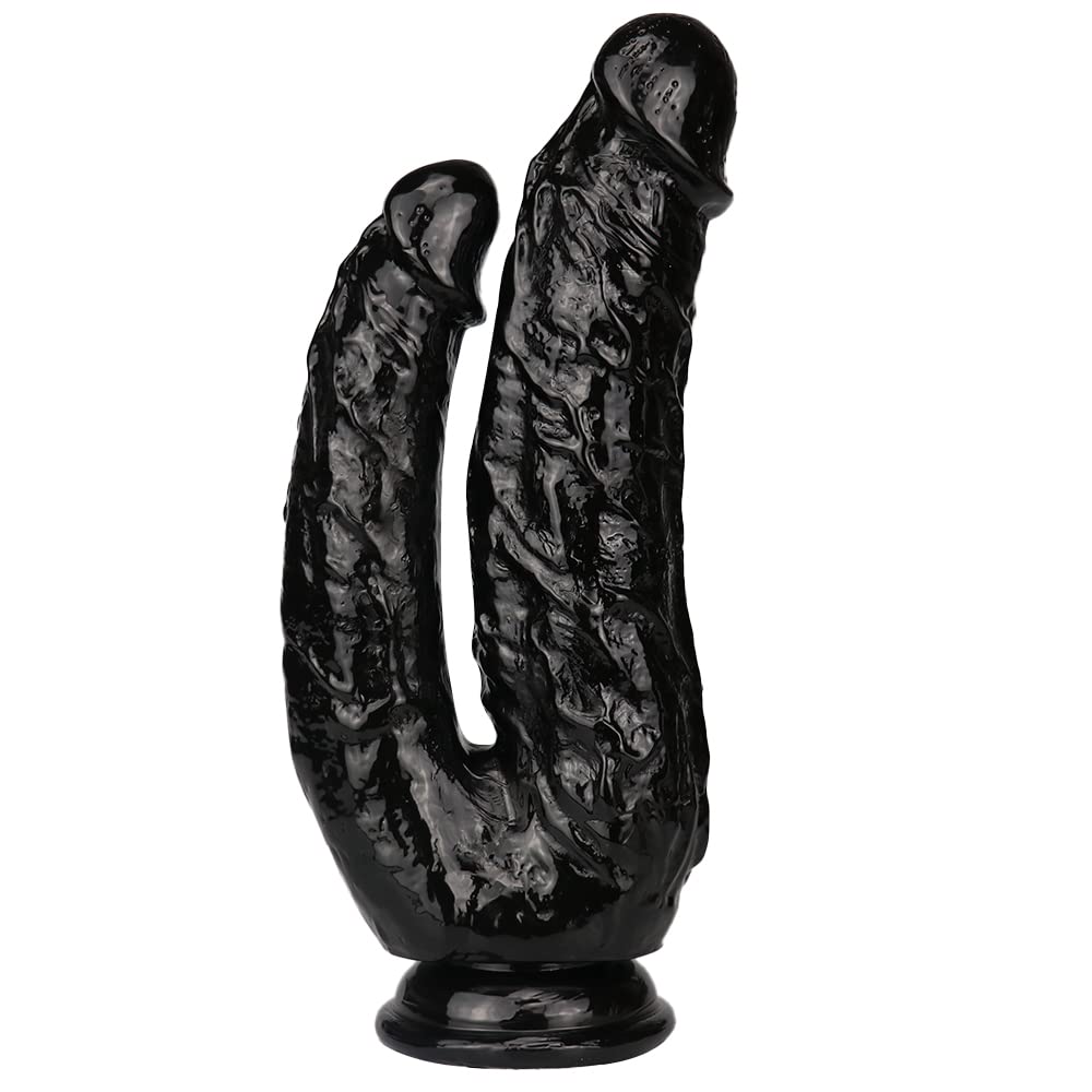 Double-Ended Dildo Realistic Dildo for Beginners Lifelike Huge Silicone Dildo, with Strong Suction Cup for Hands-Free Play, Realistic Penis for G-Spot Stimulation and Anal Plug Play 8 Inch