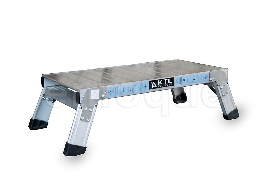 KTL Plataforma de Trabajo Profesional de Aluminio Plegable 1 peldaño 45x90 Serie Karla