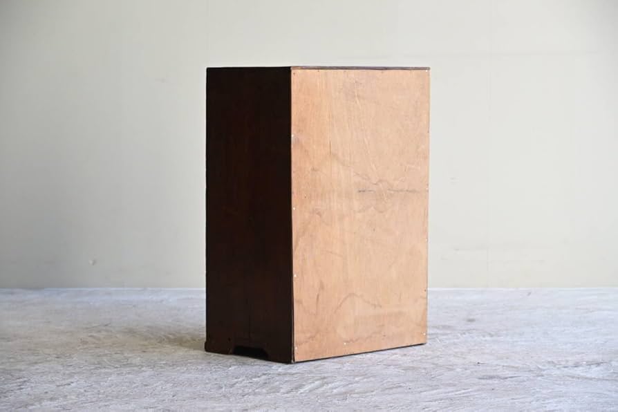 Amazon.co.jp: 【骨董品】レトロ本棚ガラス扉付き無垢材木製収納