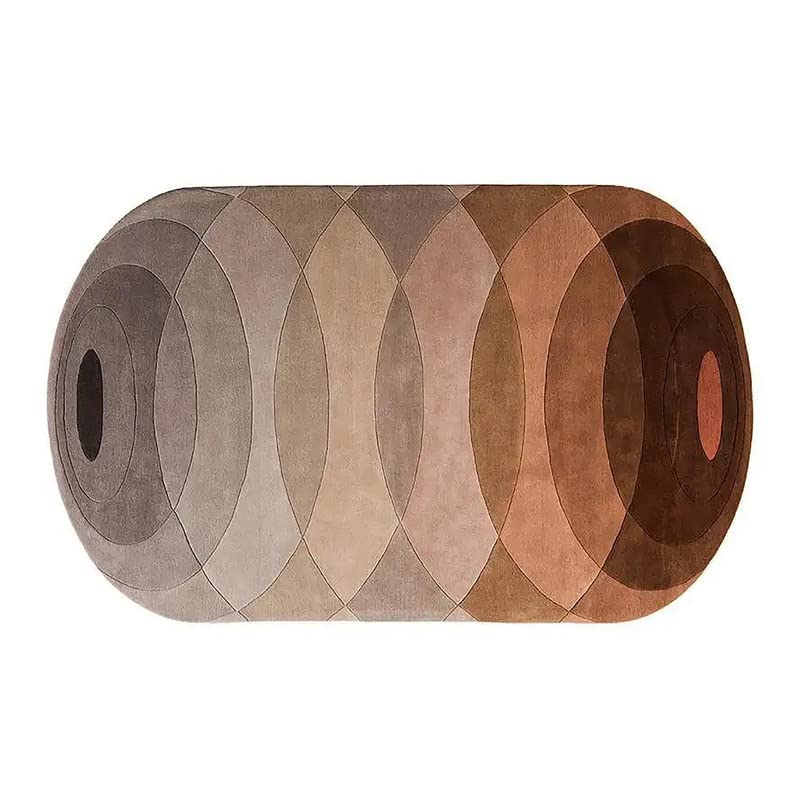 Sophia Espiral 3' X 5' Feet Brown Color Hand Tufted Modern Style Wool Area Rug Living Room Bed Any Room.