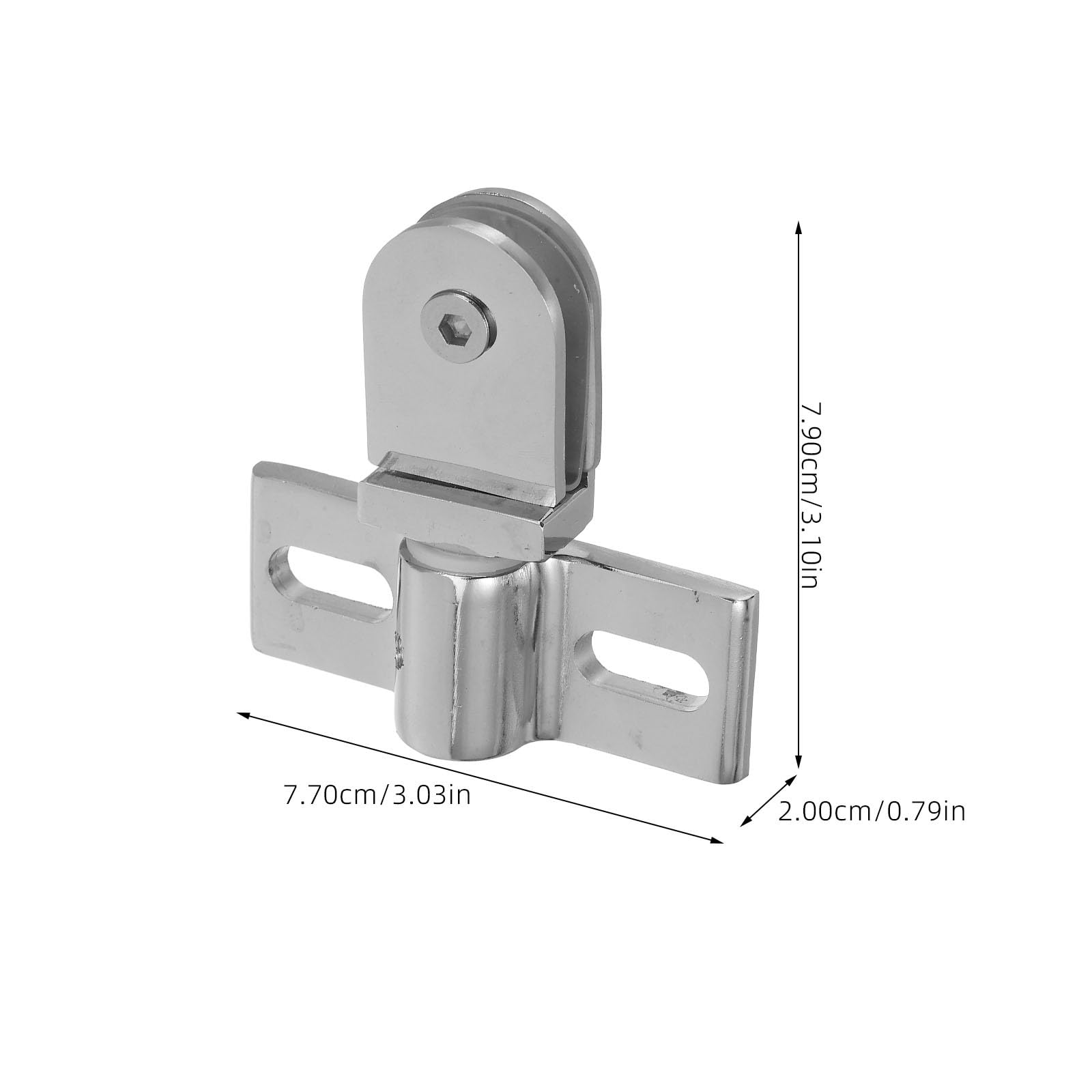 TOPBATHY Shower Door Hinges Dual Direction Pivot 3.1X3.0X0.8 Inch Stainless Steel Glass Door Hardware for Bathroom Shower Enclosure - Image 2