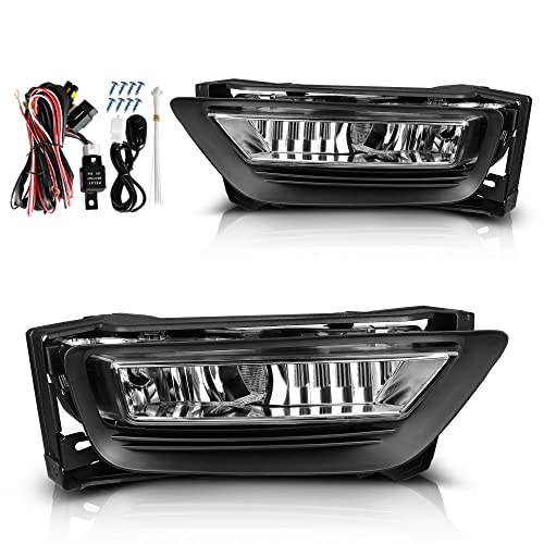 AUTOSAVER88 Fog Lights Assembly Compatible with 2013 2014 2015 Accord Sedan 13-15 Fog Light Replacement Lamps Accord 4-door Sedan with Bulbs & Wiring Kit Fog Lights Lamps Driver and Passenge