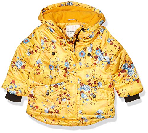 Urban Republic Baby Girls Quilted Puffer Jacket, Yellow, 3T