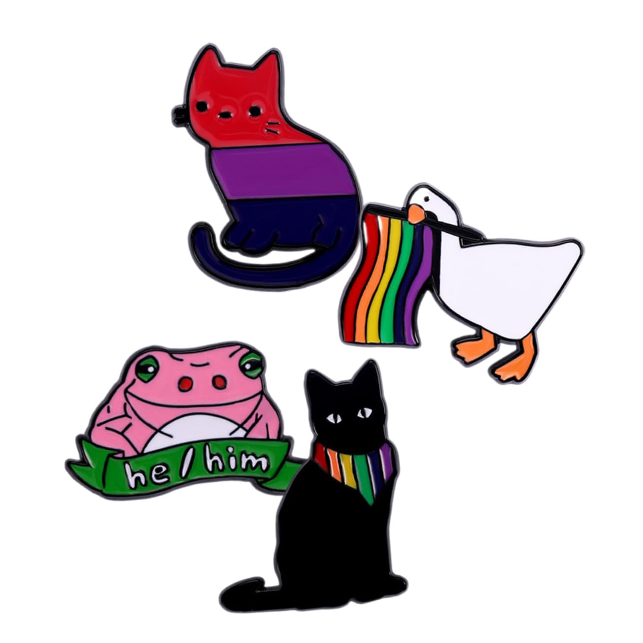 FRCOLOR Kleine Tierbrosche Kleidung Groß Karikatur Pin-schmuck-brosche Cartoon-emaille-brosche Rucksäcke Dekorative Anstecknadeln Tiere Brosche Legierung