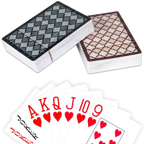 Teskyer Waterproof Plastic Playing Cards (2 Decks)