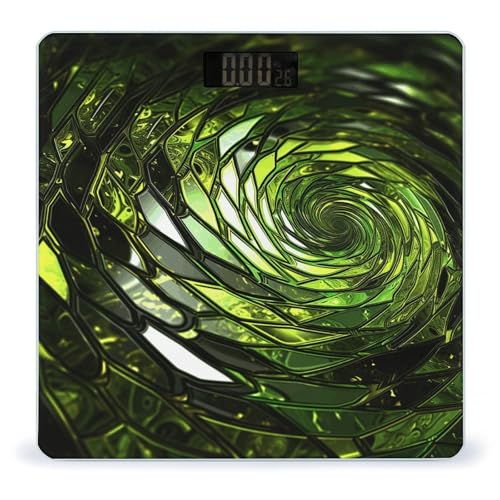 Báscula digital de baño con vidrio templado y pantalla LCD miniatura 1