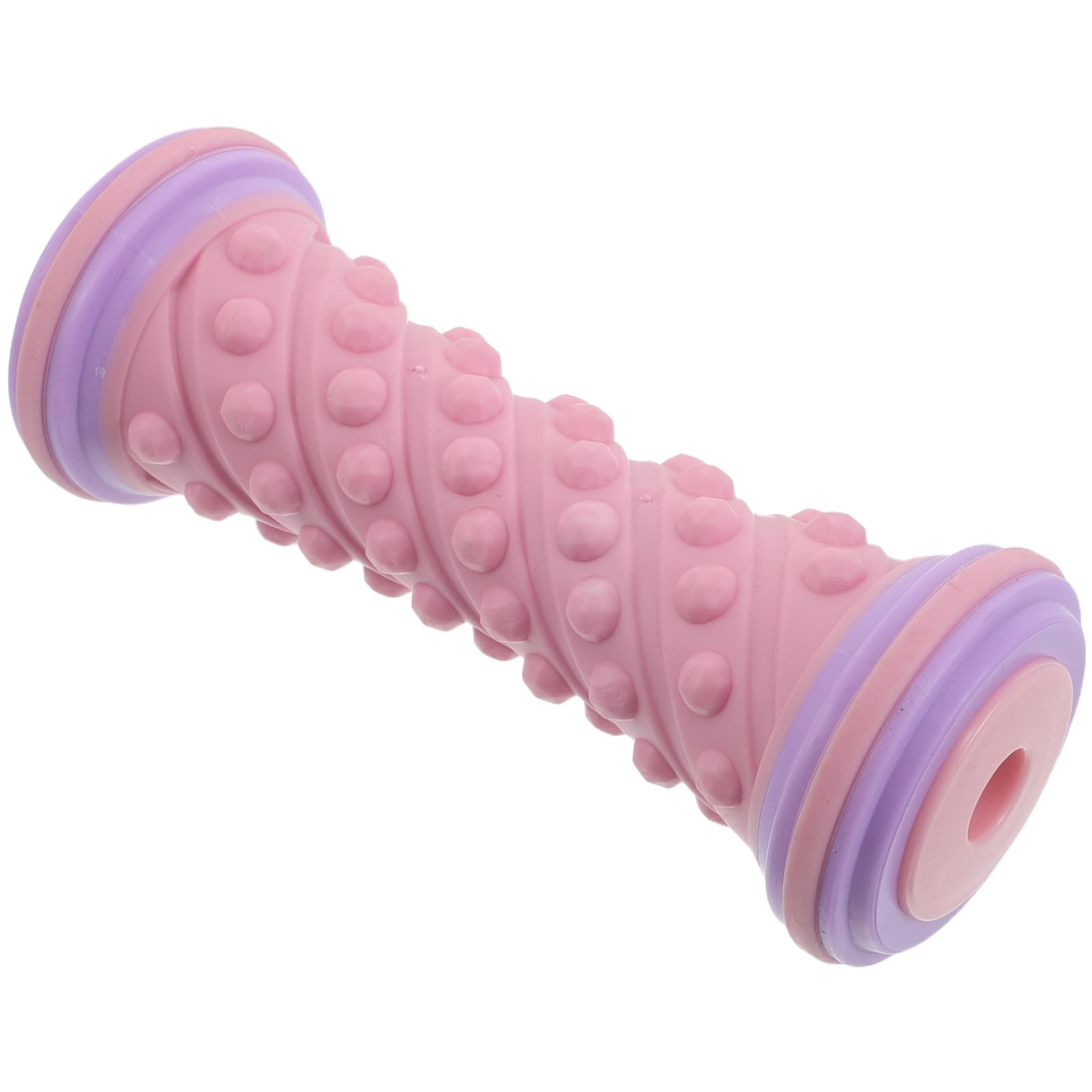 PLAFOPE Rodillo Masajeador Manual para Fascia Plantar y Pantorrillas, 17 Cm, Color Rosa Lila, Portátil para Masaje Muscular y Relajación de Pies en Casa y Gimnasio