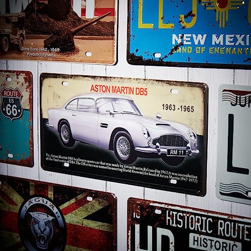 Image of Aston Martin DB5 Multipurpose Metal Signs - License Wall Plate, Decorative Car Tag - Ideal for Cafe, Restaurant, Shop, Home, Hotel, Club, Office, Living Area