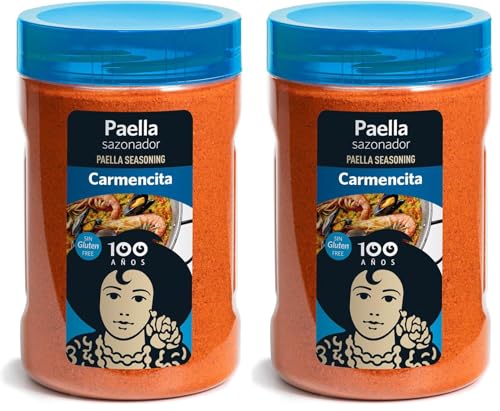 Carmencita Sazonador Paella, Sin Gluten, Bote Hotelero, 635g (Paquete de 2)