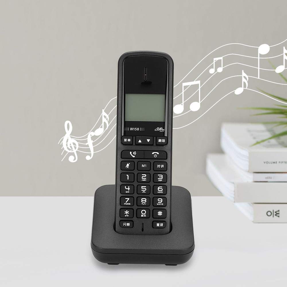 Digital Cordless Telephone Intercom With Hands-Free Calling, 100-240V (Black)