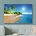 wall26 - Palm Trees on Tropical Beach Vacation - Canvas Art Home Art - 16x24 inches