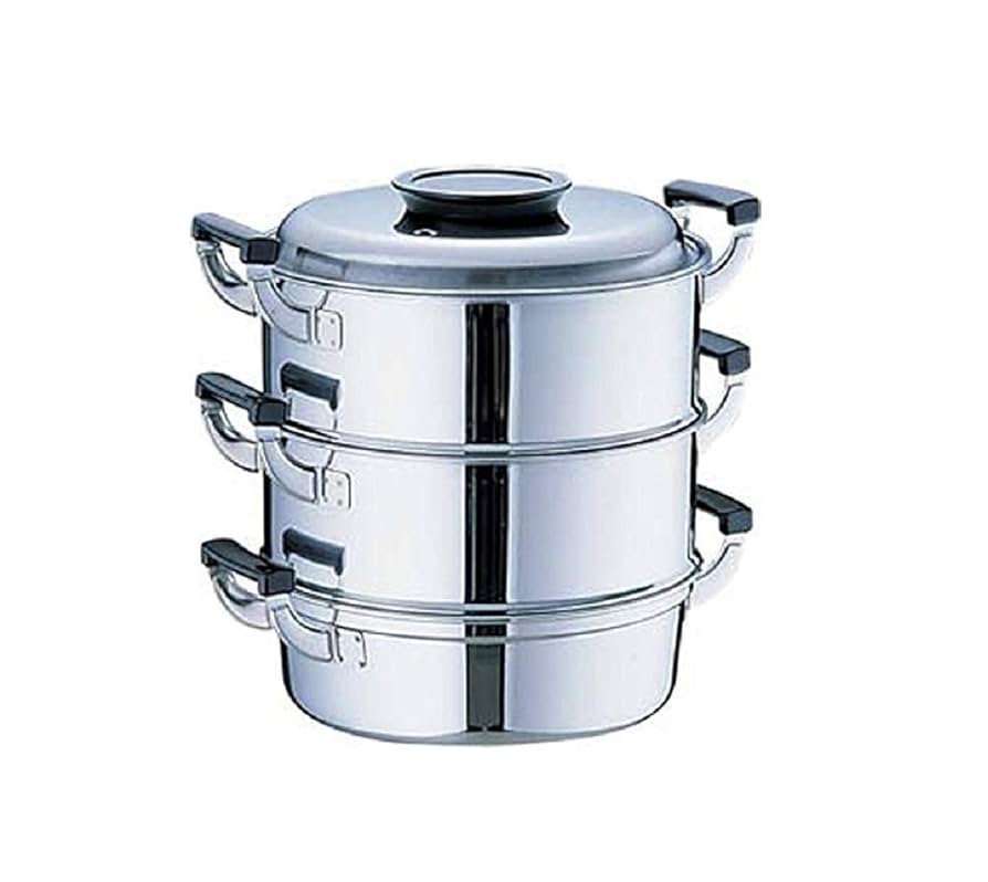 神子島製作所 桃印 丸型蒸器 29cm3段 18-0ステンレス 日本 AMS72293 2mvetro Amazon｜神子島製作所 桃印 丸型蒸器 29cm3段 18-0ステンレス