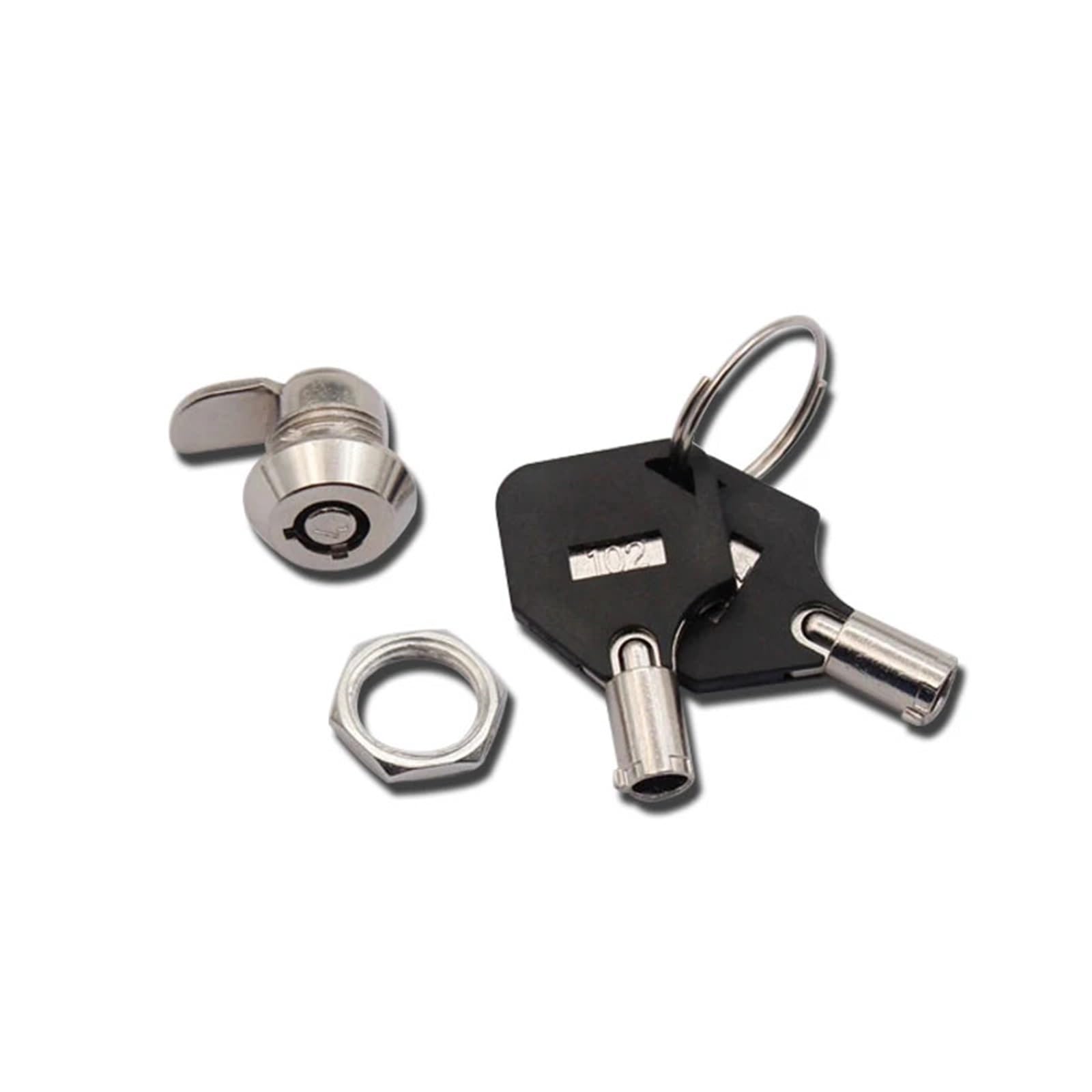 WPOIYHGBY 2Pcs Mini Plum Blossom Lock Zinc Alloy with Key for Cabinets