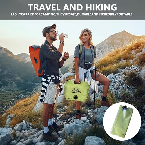 Image of Collapsible 8L Water Storage Bag, BPA-Free Portable Folding Water Jug with Adjustable Faucet, Leakproof Emergency Water Bag for Camping, Hiking, Riding, Outdoor Sport (GREEN, 1)
