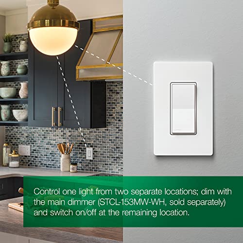 Lutron Sunnata Touch Dimmer Switch With Wallplate With Led+ Advanced Technology, For Led And Incandescent, 3 Way/Multi Location, Stcl-153Mw-Wh, White #TOP1