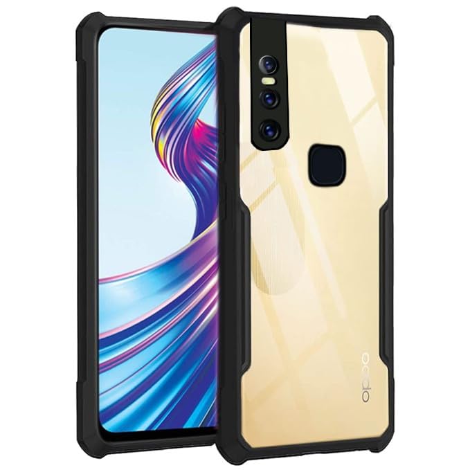 amazon basics Hybrid Camera Protection Transparent Hard Back Case Cover for Vivo V15 (Sides Black) (B0CVL1ZKVR) Amazon Price History, Amazon Price Tracker